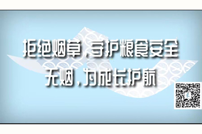 肏女人大骚逼网站拒绝烟草，守护粮食安全